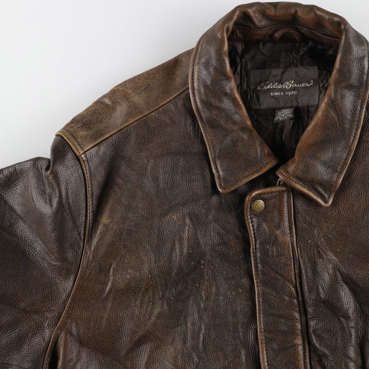 Big Size Eddie Bauer A-2 Type Leather Flight Jacket Men's XXXL /eaa428541