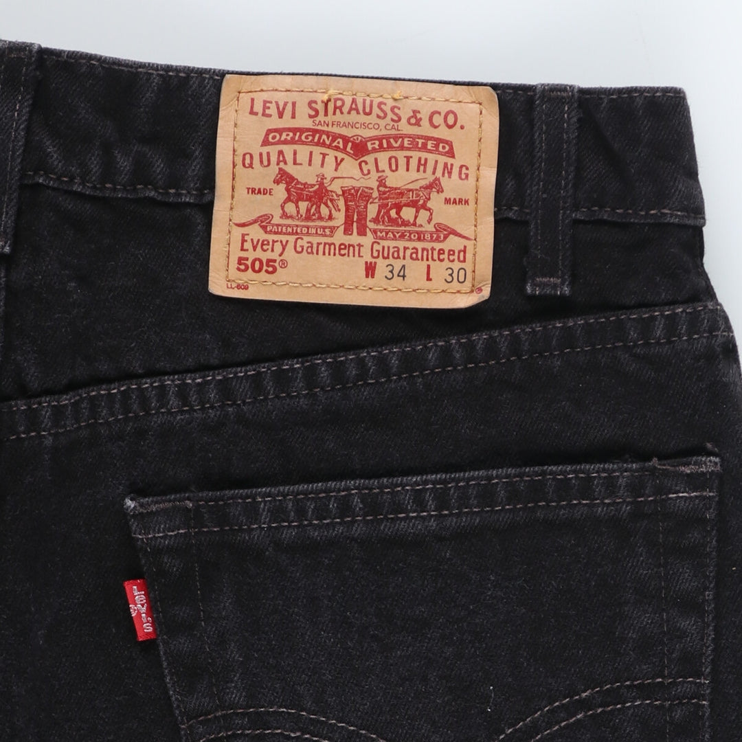 90'S Levi's 505 REGULAR FIT STRAIGHT LEG tapered denim pants men's w33 vintage /eaa428712