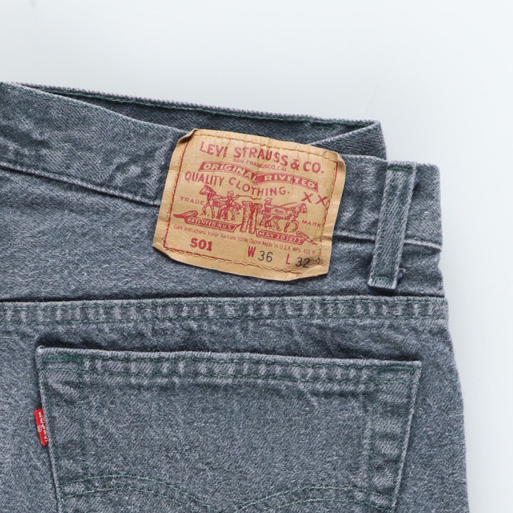 90'S Levi's 501-0646 yarn-dyed black denim straight denim pants made in the USA men's w35 vintage /eaa428728