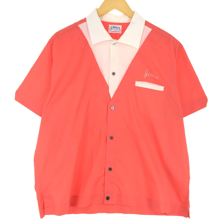70s-80'S Hilton Bowling Shirt Made in USA Men's XL Vintage /eaa428899