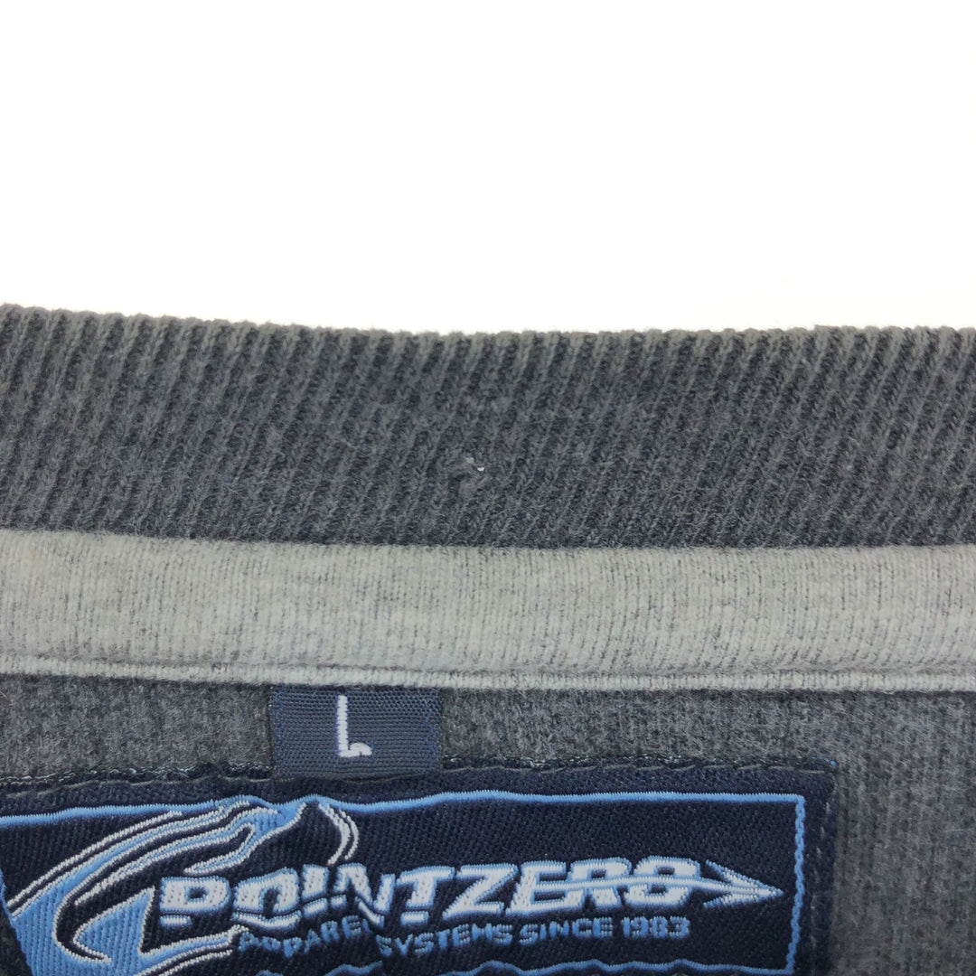 POINT ZERO Plain Blank Sweatshirt Trainer Men's L size /eaa429124