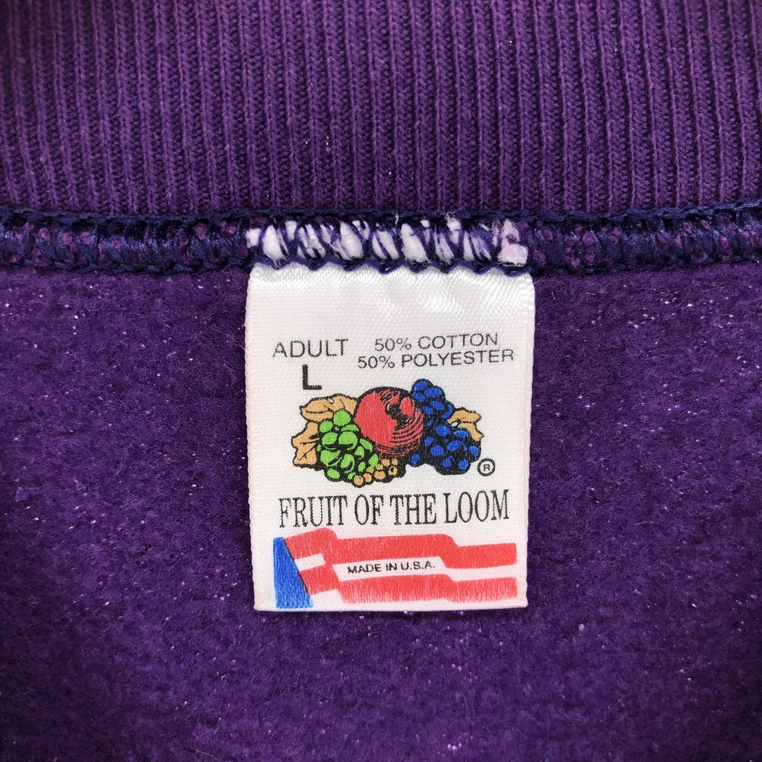 90'S Fruit of the Loom printed sweatshirt, made in the USA, men's size L, vintage /eaa429126