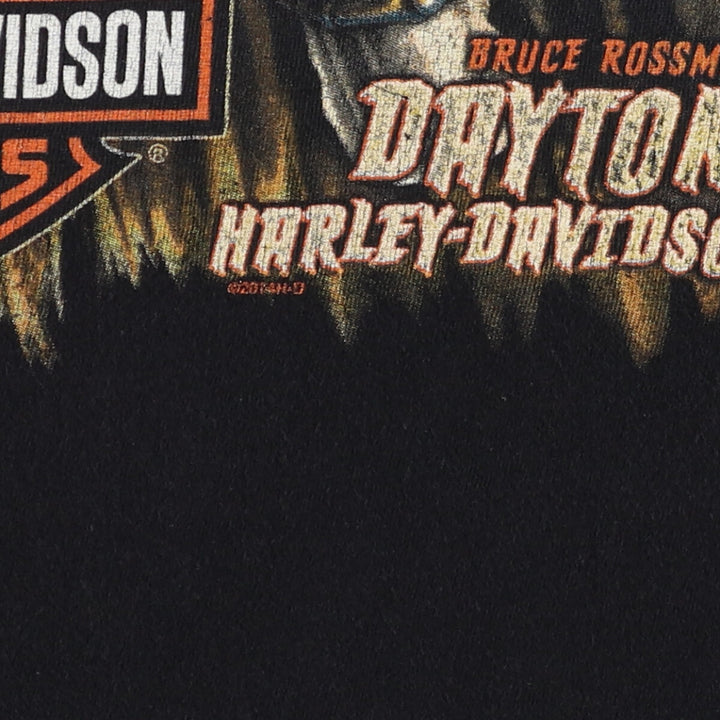 Harley-Davidson Skull Pattern Motorcycle Bike T-shirt Men's L size / eaa429169