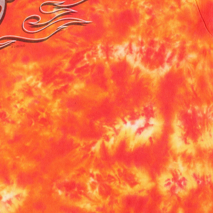 00'S Harley-Davidson Tie-dye Pattern Motorcycle Bike T-shirt Made in USA Men's XL /eaa429211