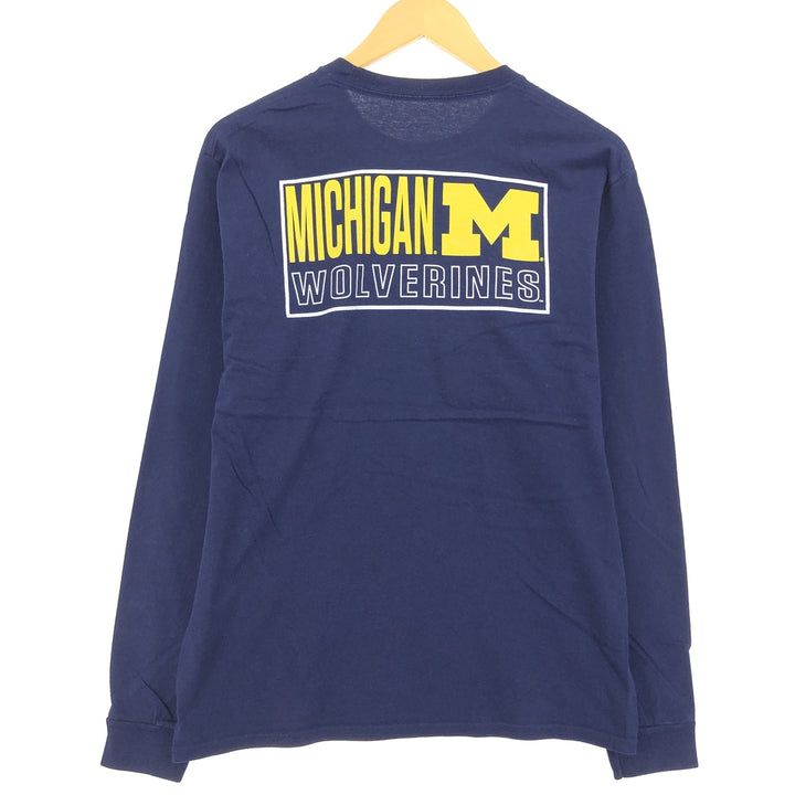 Russell MICHIGAN University of Michigan back print long T-shirt long T men's M size /eaa429229