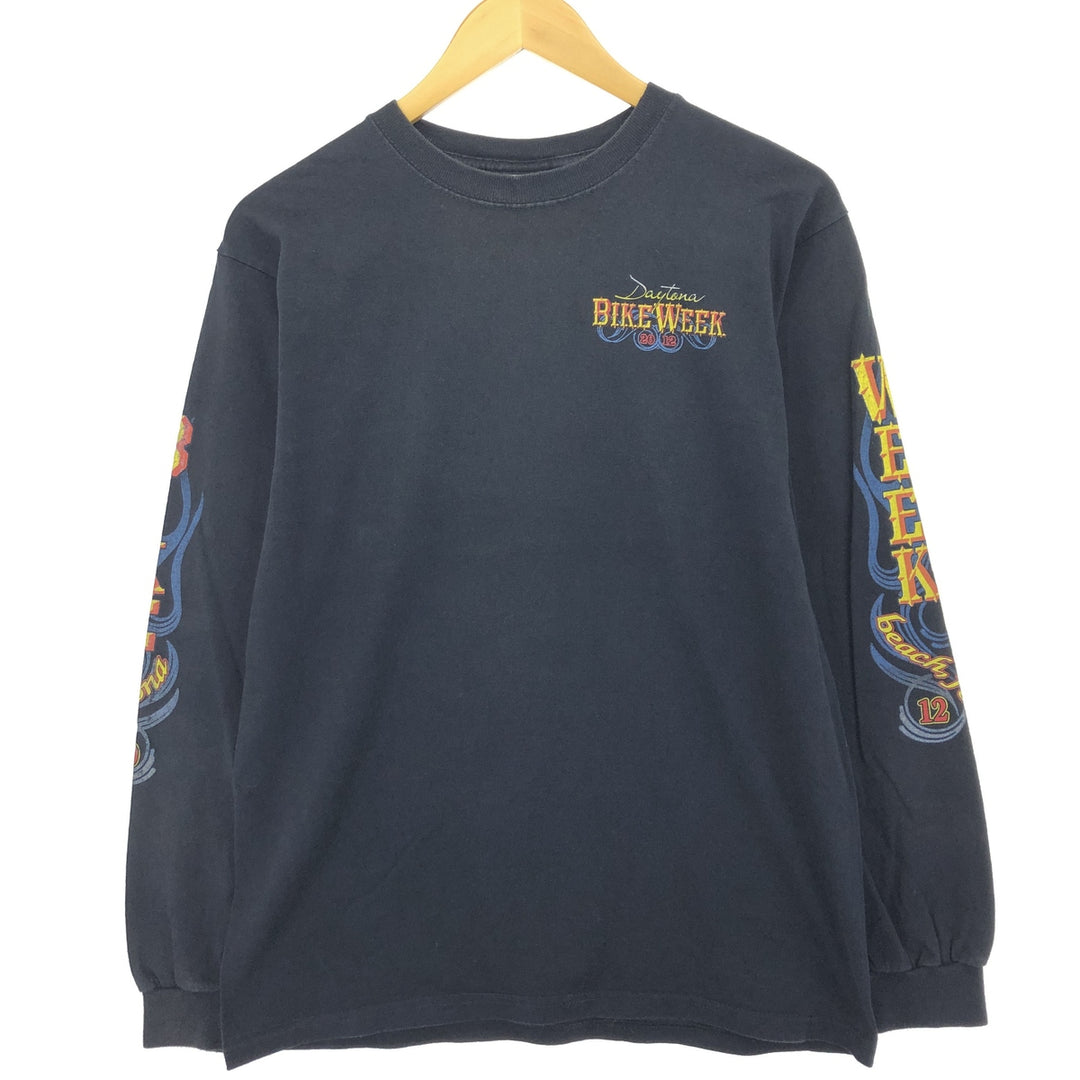 00'S Anvil Back Print Long T-Shirt Long T Men's M size /eaa429265