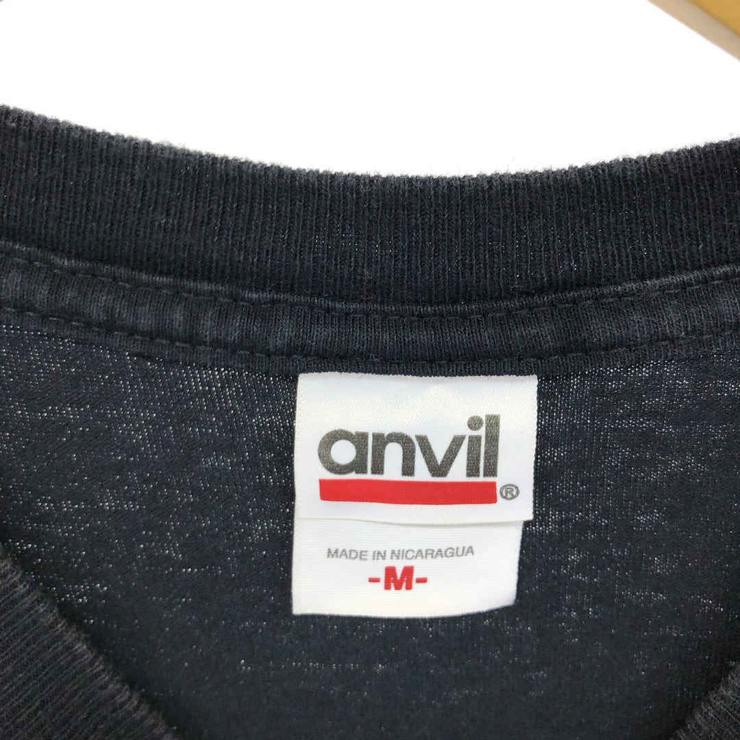 00'S Anvil Back Print Long T-Shirt Long T Men's M size /eaa429265