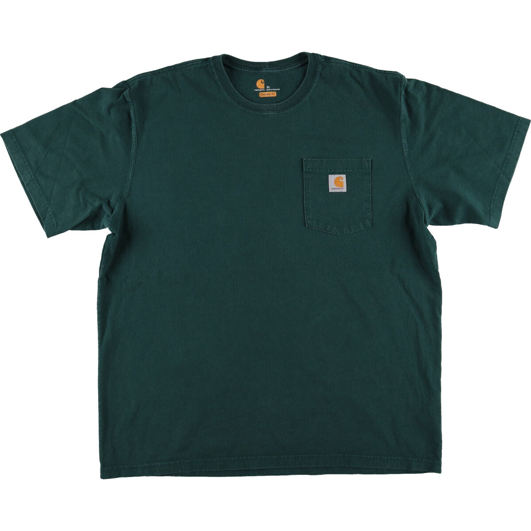 Carhartt ORIGINAL FIT short sleeve one point logo pocket T-shirt Men's XL equivalent /eaa429290