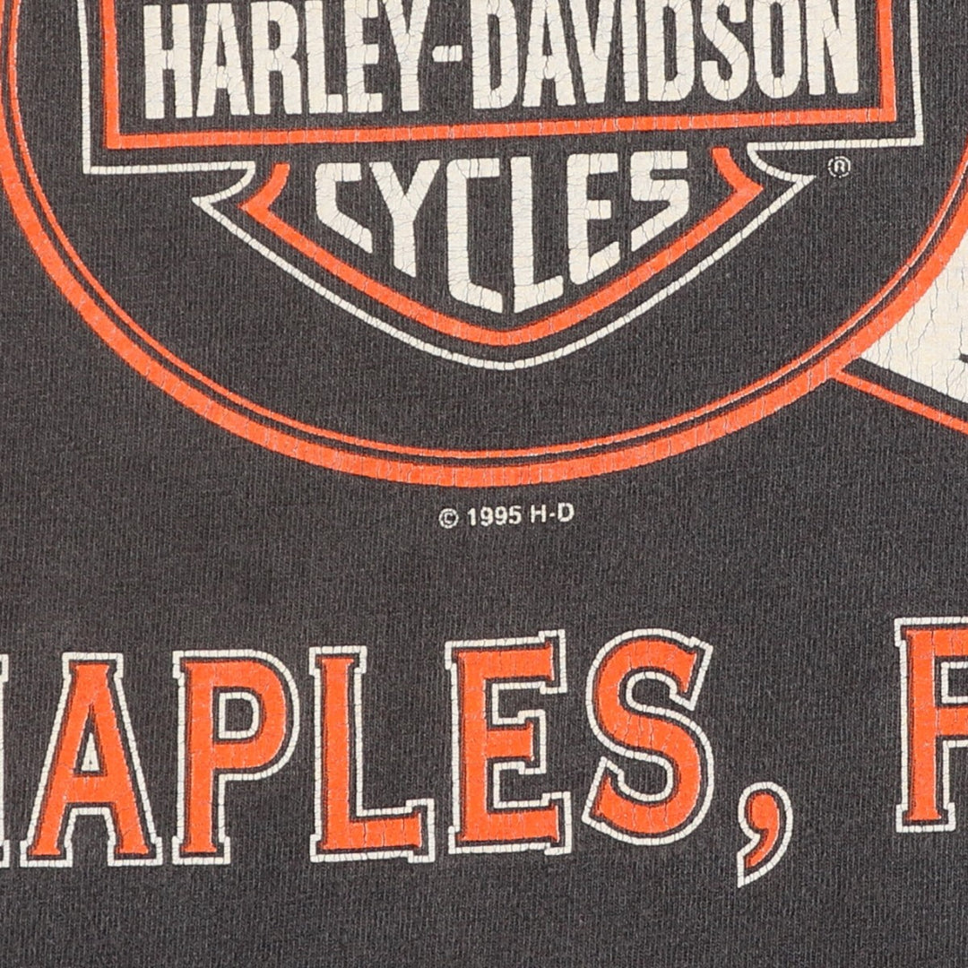 90'S Harley Davidson Eagle Pattern Henley Neck Motorcycle Bike T-Shirt Made in USA Men's XL /eaa429418