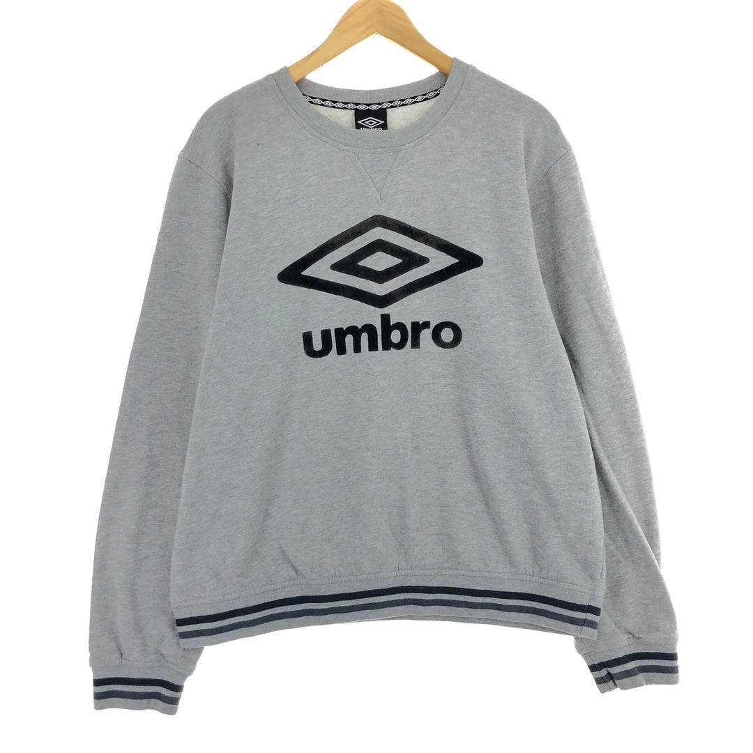 UMBRO Flocked Print Logo Sweatshirt Trainer Men's L /eaa429474