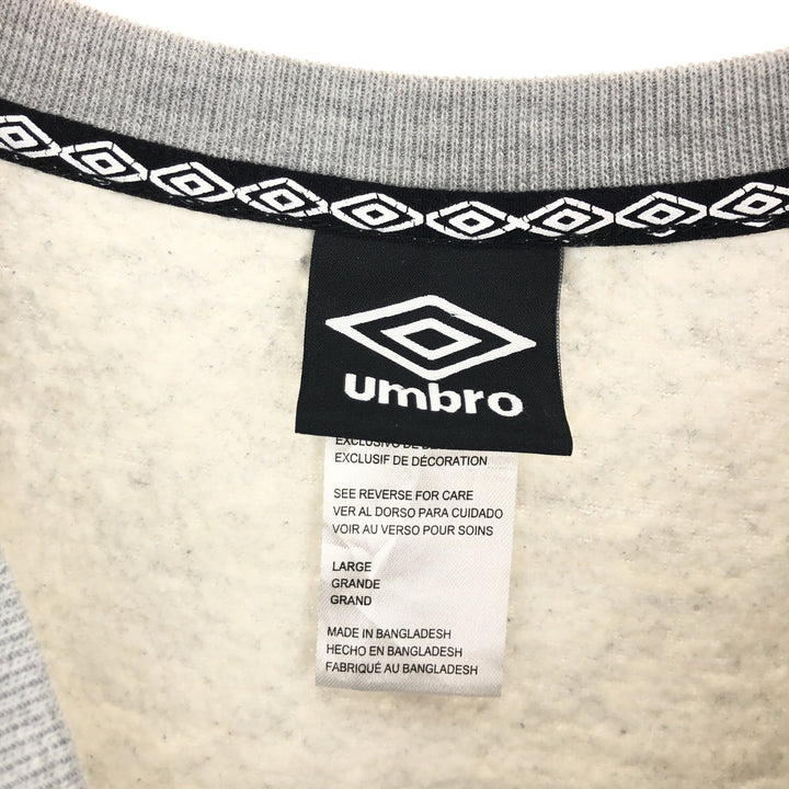 UMBRO Flocked Print Logo Sweatshirt Trainer Men's L /eaa429474