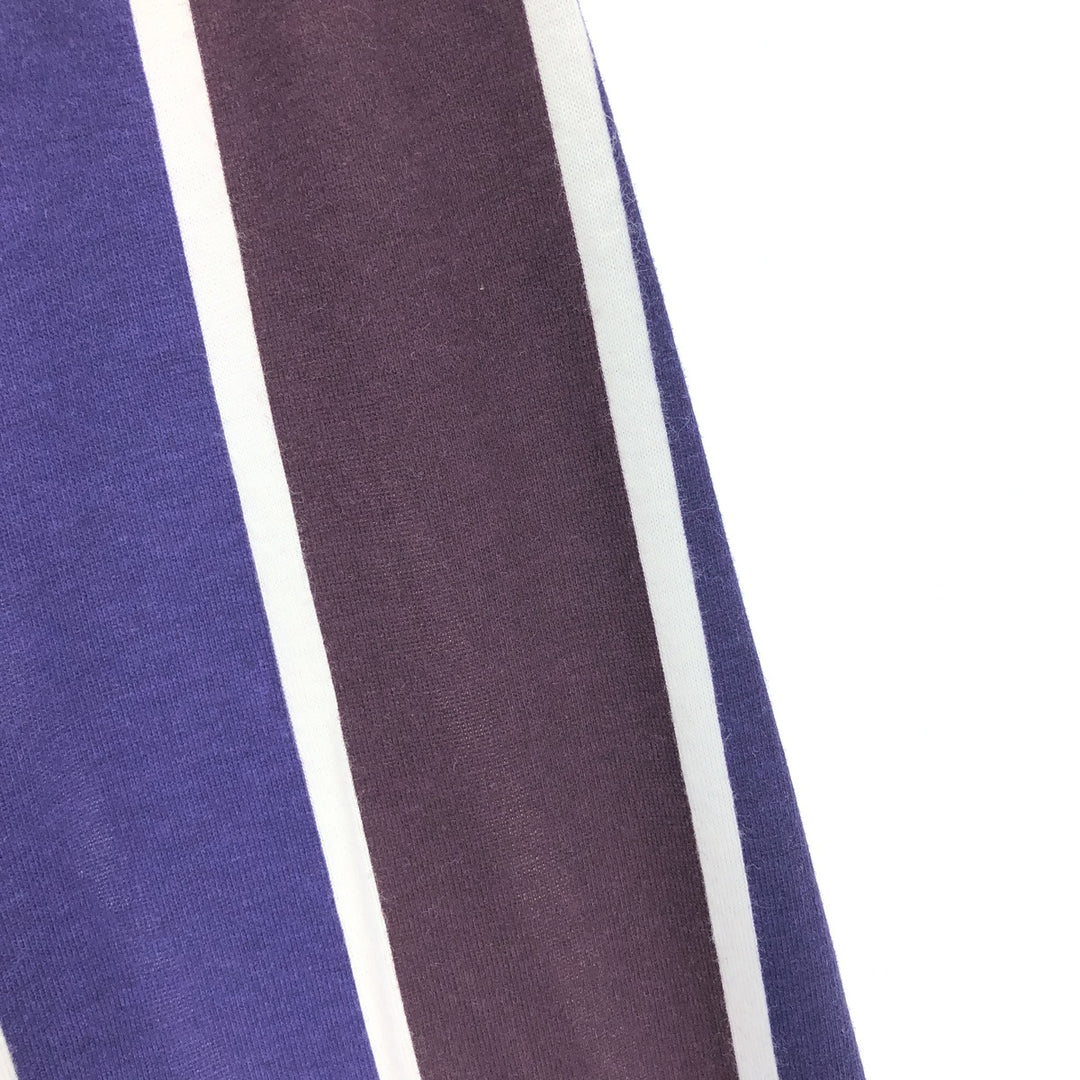 90'S Guess Striped Pattern Long Sleeve T-Shirt, Men's Size Medium, Vintage cotton purple type Vintage Second Hand