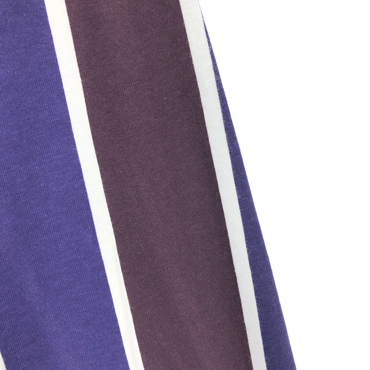 90'S Guess Striped Pattern Long Sleeve T-Shirt, Men's Size Medium, Vintage cotton purple type Vintage Second Hand