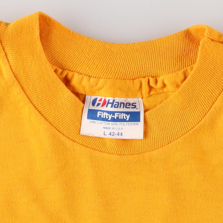 90'S Hanes Fifty-Fifty Blue Tag Printed T-Shirt Made in USA Men's L Size Vintage /eaa429530