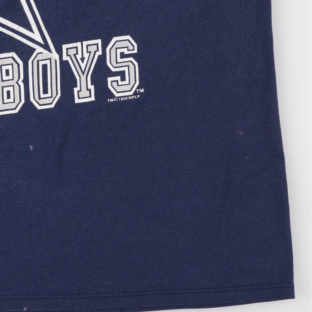 90'S LOGO7 NFL DALLAS COWBOYS Dallas Cowboys V-neck football T-shirt Made in USA Men's XL Vintage /eaa429550
