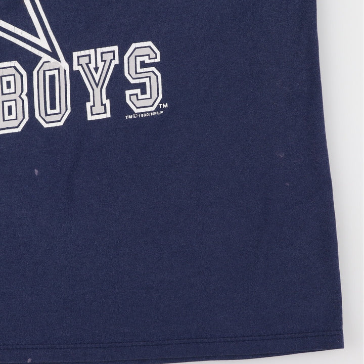 90'S LOGO7 NFL DALLAS COWBOYS Dallas Cowboys V-neck football T-shirt Made in USA Men's XL Vintage /eaa429550