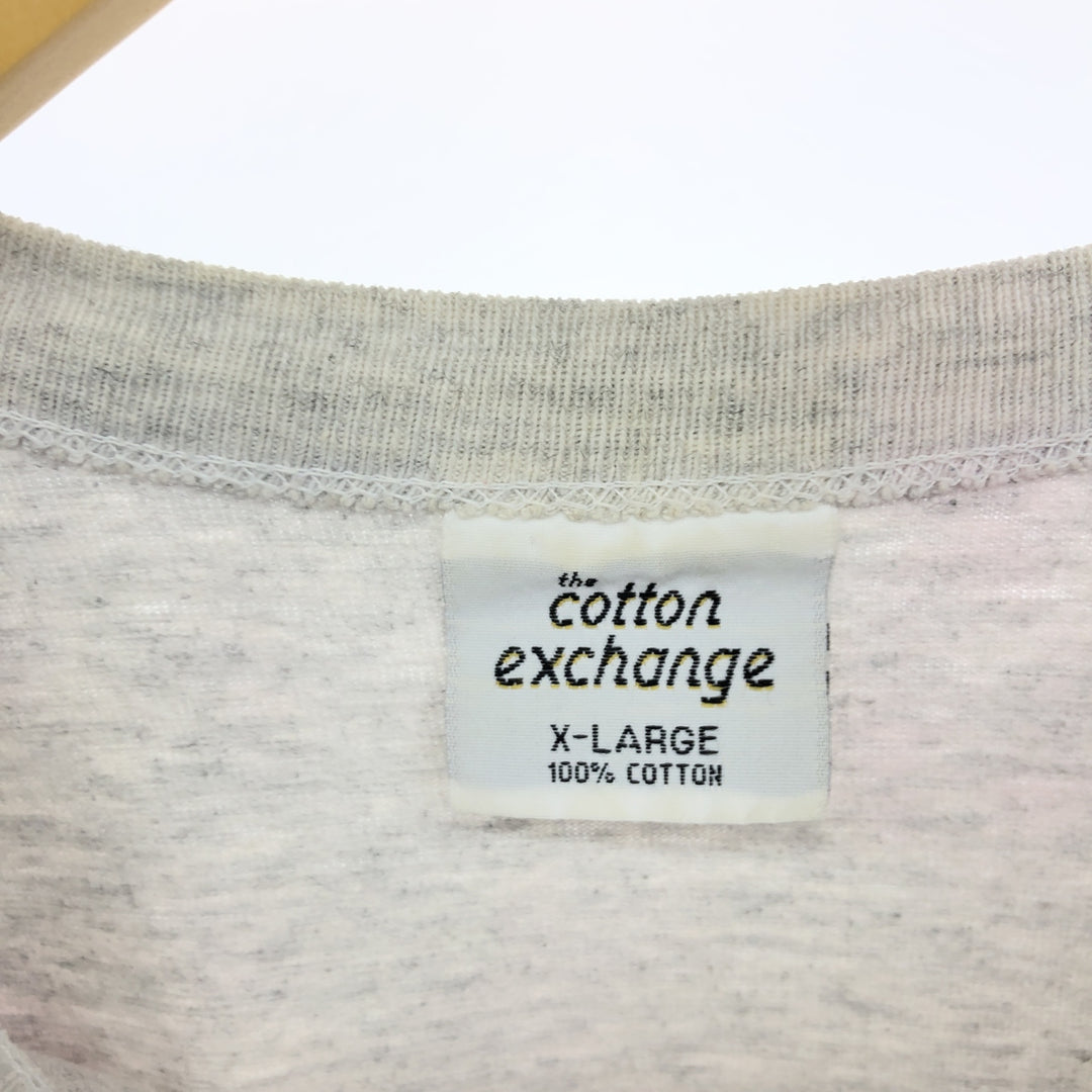 90'S THE COTTON EXCHANGE College 3/4 Sleeve Long T-Shirt Long T Made in USA Men's XL Vintage /eaa429583