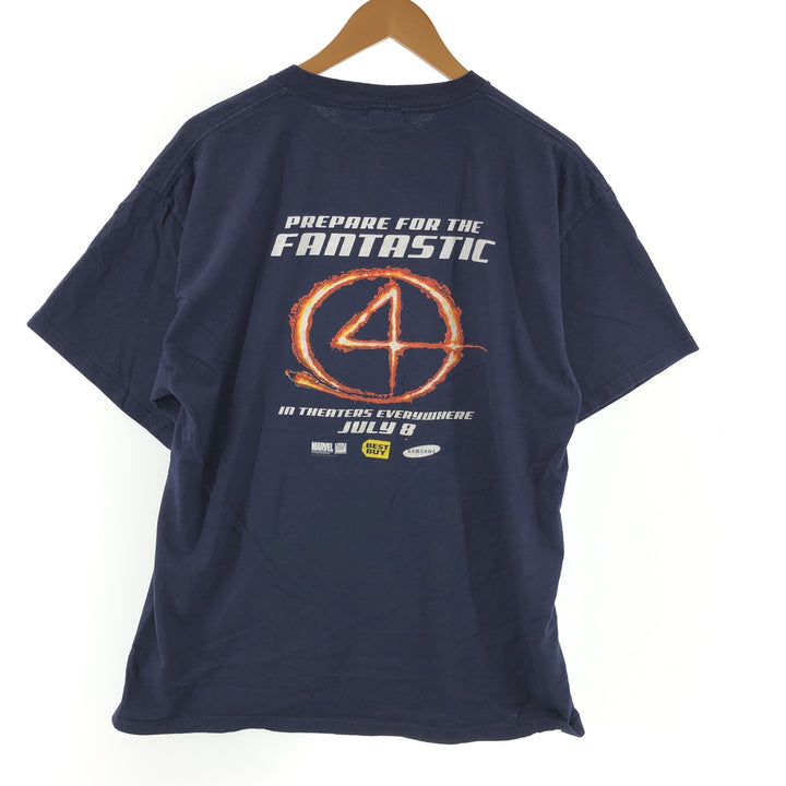 DELTA FANTASTIC 4 Fantastic Four Back Print Movie T-Shirt Men's L /eaa429595