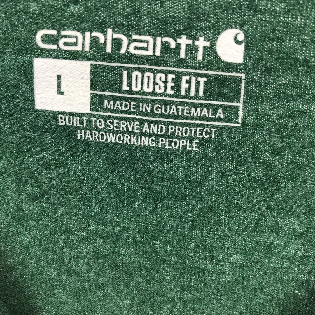 Carhartt Loose Fit Henley Neck Short Sleeve One Point Logo Pocket T-Shirt Men's L Size / eaa429705