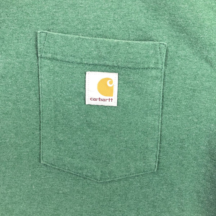 Carhartt Loose Fit Henley Neck Short Sleeve One Point Logo Pocket T-Shirt Men's L Size / eaa429705