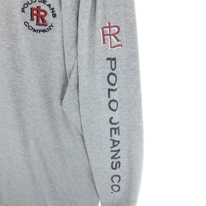00'S Ralph Lauren POLO JEANS COMPANY Long T-shirt Men's XL cotton gray type Vintage Second Hand