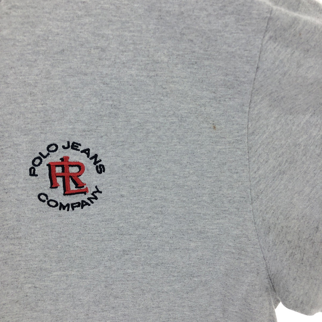 00'S Ralph Lauren POLO JEANS COMPANY Long T-shirt Men's XL cotton gray type Vintage Second Hand