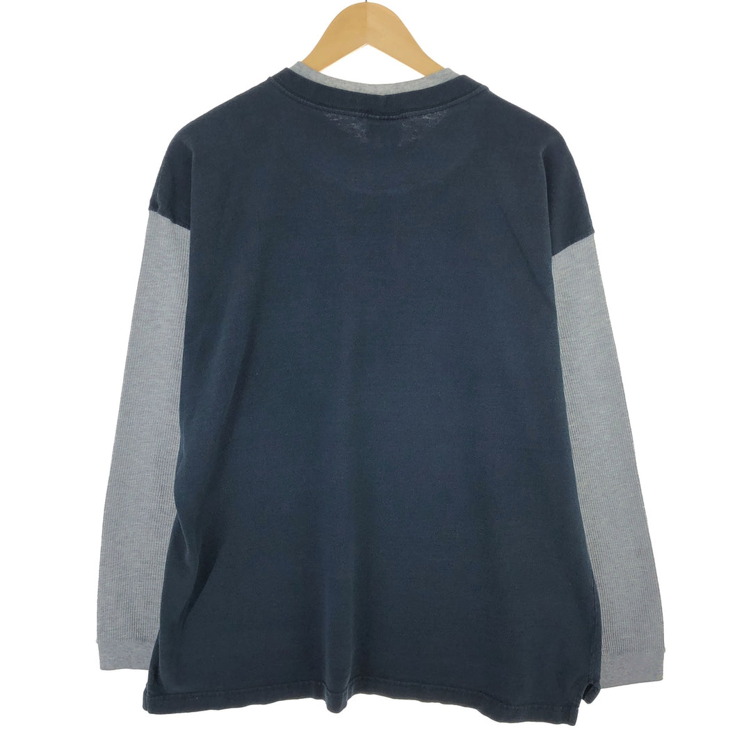 90'S JOSTENS NFL HOUSTON OILERS Houston Oilers Long Sleeve T-Shirt, Made in USA, Men's L, Vintage cotton navy blue type Vintage Second Hand