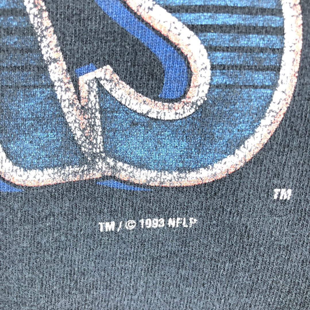 90'S JOSTENS NFL HOUSTON OILERS Houston Oilers Long Sleeve T-Shirt, Made in USA, Men's L, Vintage cotton navy blue type Vintage Second Hand