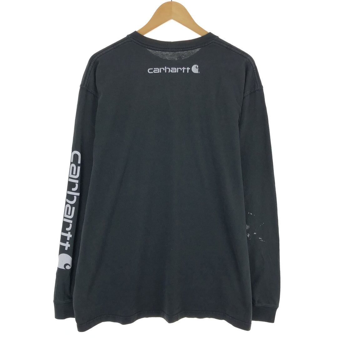 Carhartt ORIGINAL FIT Long T-shirt, Men's XL cotton black type Vintage Second Hand