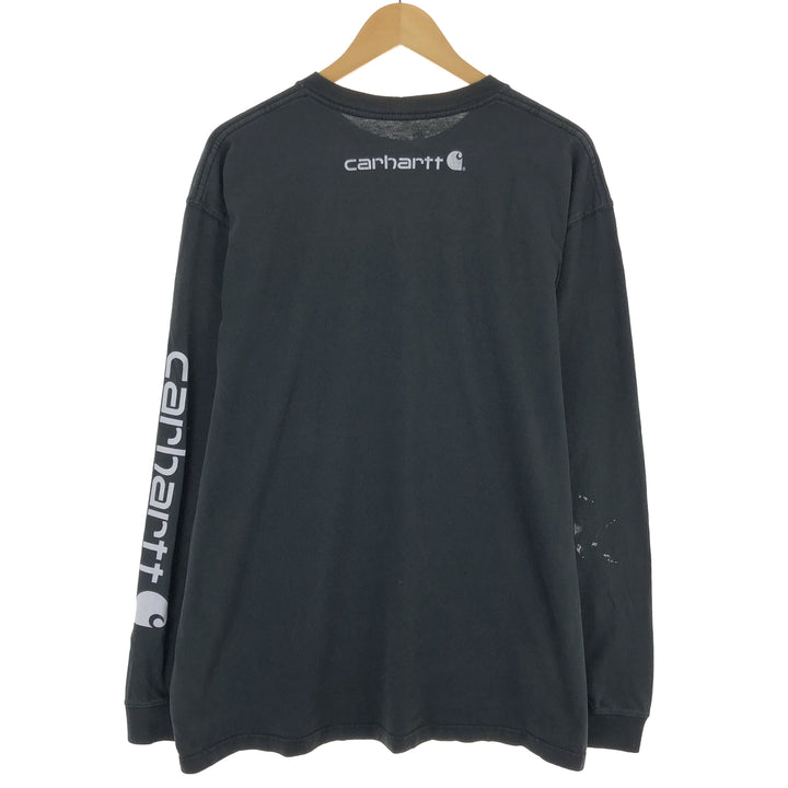 Carhartt ORIGINAL FIT Long T-shirt, Men's XL cotton black type Vintage Second Hand