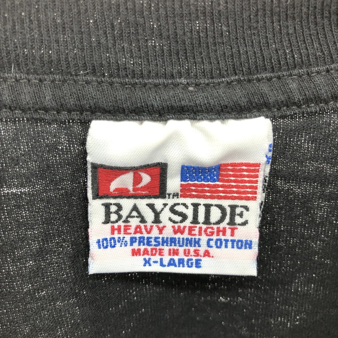 90'S BAYSIDE Long Sleeve T-Shirt, Made in USA, Men's XL, Vintage cotton black type Vintage Second Hand