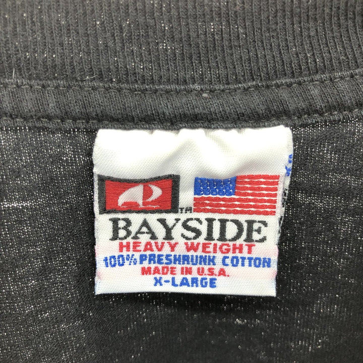 90'S BAYSIDE Long Sleeve T-Shirt, Made in USA, Men's XL, Vintage cotton black type Vintage Second Hand