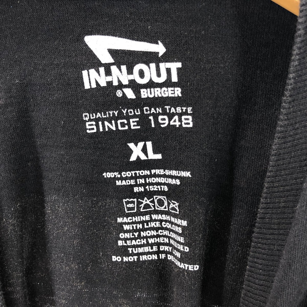 IN-N-OUT BURGER Back Print Advertising T-Shirt Men's XL /eaa429865