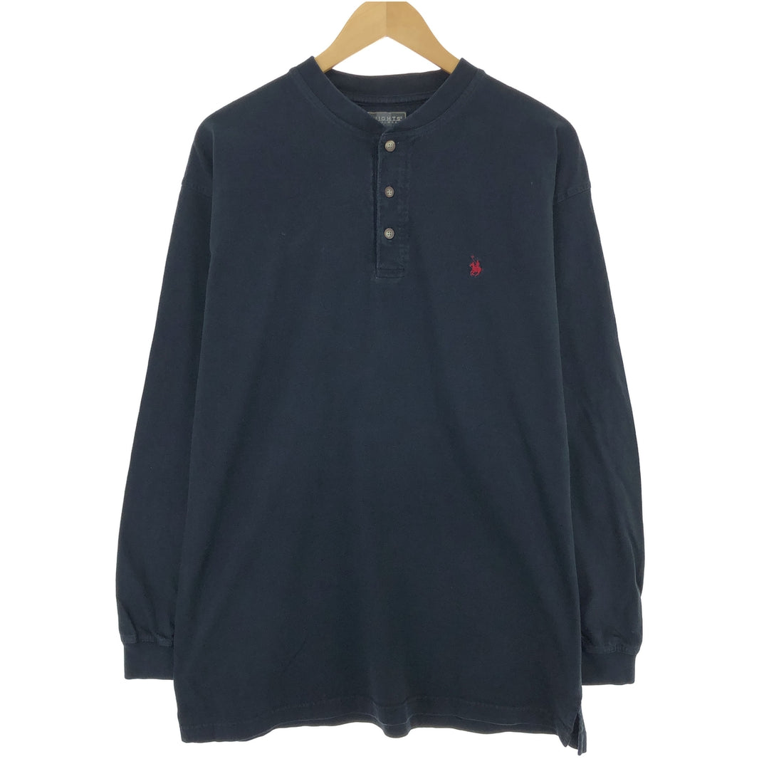 KNIGHTS SPORTSWEAR Henley neck long T-shirt, long T, men's L /eaa429895