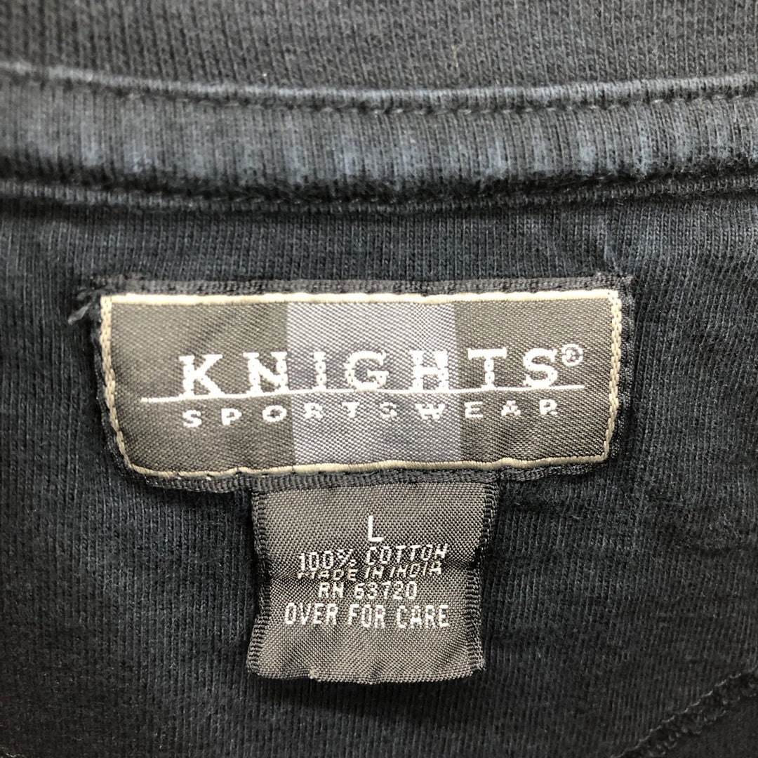 KNIGHTS SPORTSWEAR Henley neck long T-shirt, long T, men's L /eaa429895