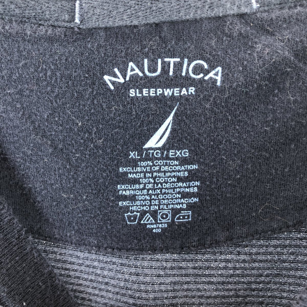 NAUTICA Check Pattern Gun Club Check Henley Neck Long T-Shirt Long T Men's XL /eaa429909