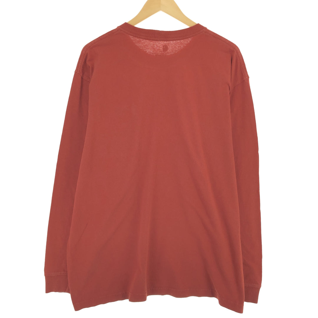 Carhartt ORIGINAL FIT Plain Pocket Long T-Shirt, Men's XL cotton red type reddish brown Vintage Second Hand