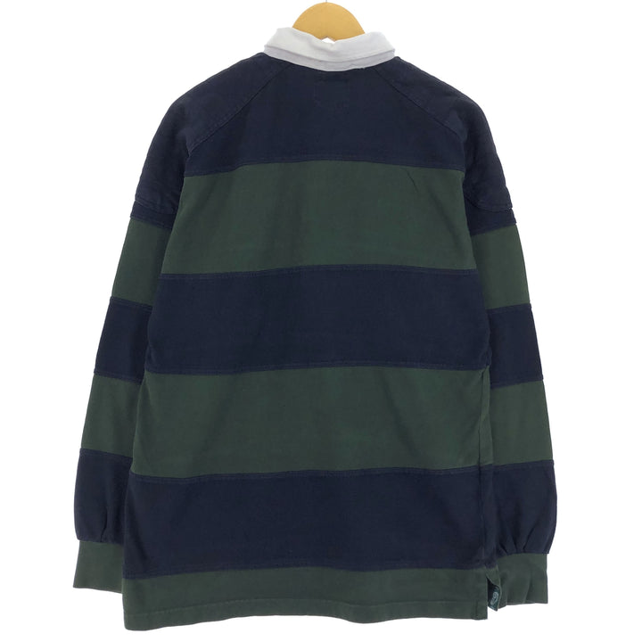 CARA CRAFT Border Pattern Long Sleeve Rugby Shirt Men's XL Short Sleeve /eaa429924