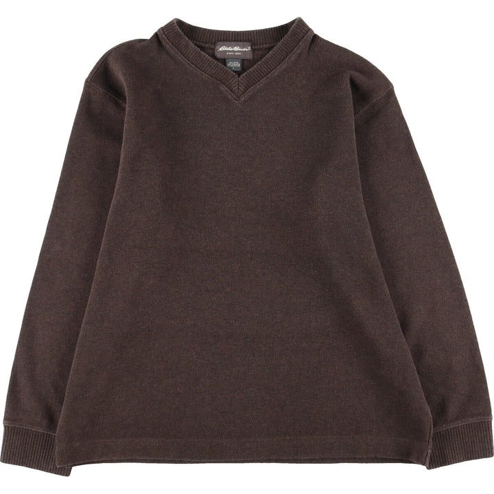 Eddie Bauer V-neck plain blank sweatshirt, trainer, men's L / eaa429930