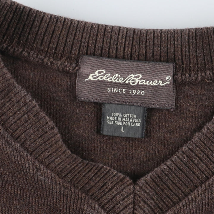 Eddie Bauer V-neck plain blank sweatshirt, trainer, men's L / eaa429930