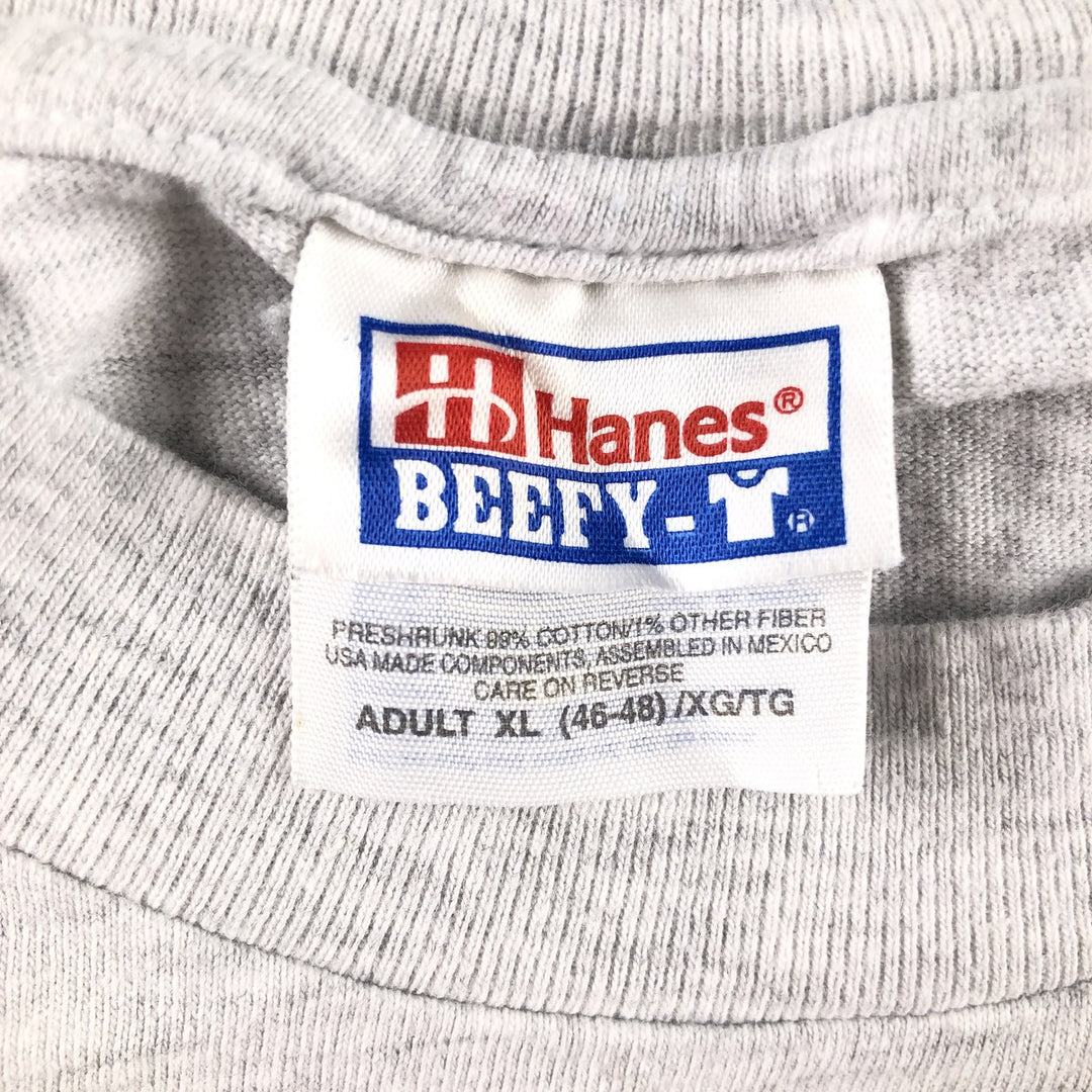 00'S Hanes BEEFY-T Blue Tag Printed T-shirt Men's XL /eaa429954