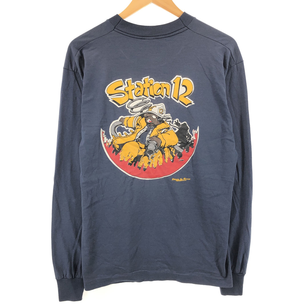 90'S Fruit of the Loom Back Print Long Sleeve T-Shirt, Made in USA, Men's L, Vintage /eaa429974