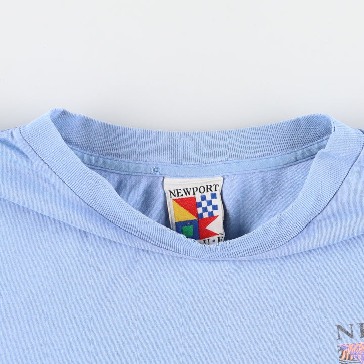 90'S NEWPORT BLUE Printed T-shirt Men's XL Vintage /eaa429990