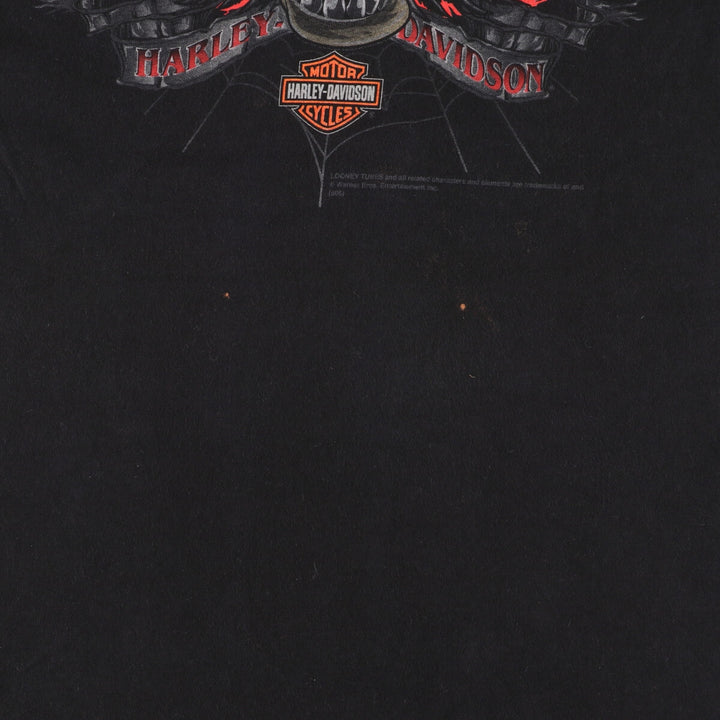 00'S Harley Davidson Looney Tunes Tasmanian Devil Motorcycle Bike T-shirt Made in USA Men's S /eaa429994