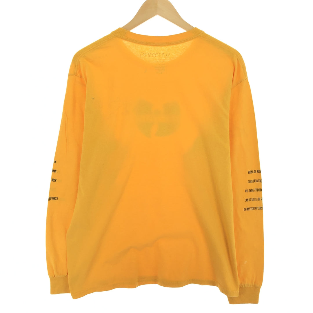 WU-TANG CLAN Long Sleeve T-Shirt Rap Tee Men's L cotton yellow type Vintage Second Hand