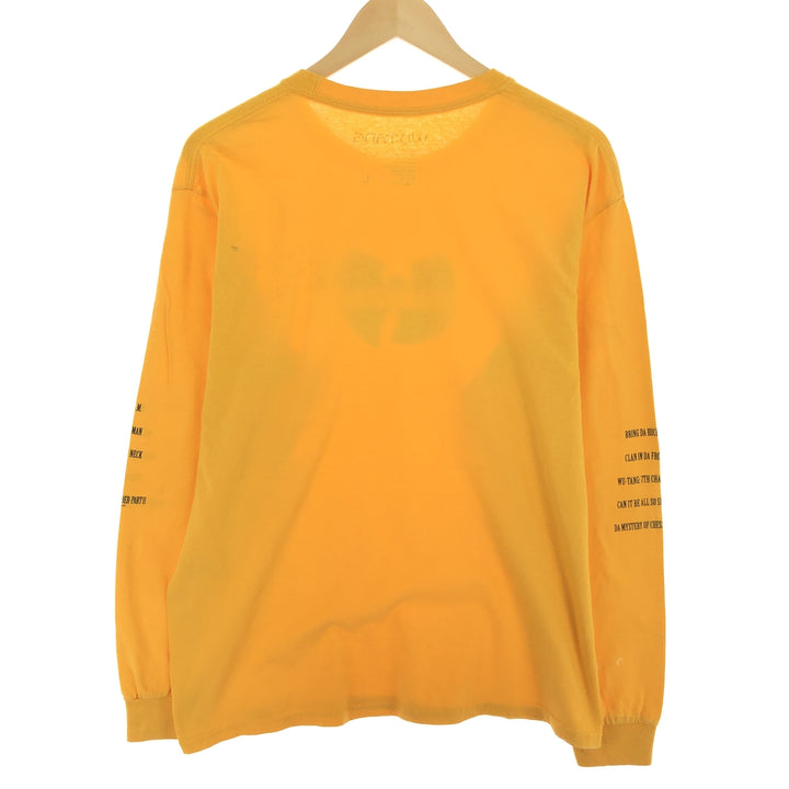 WU-TANG CLAN Long Sleeve T-Shirt Rap Tee Men's L cotton yellow type Vintage Second Hand