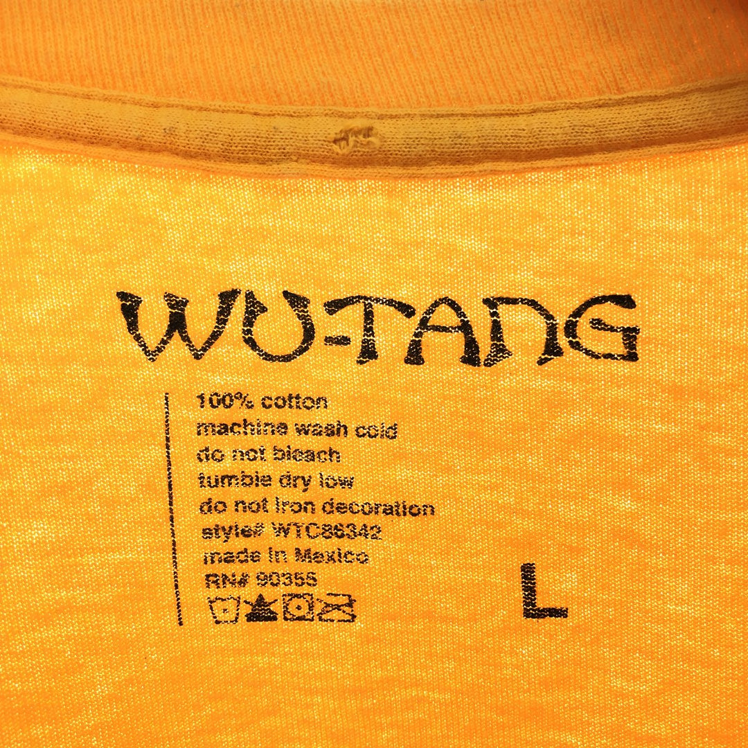 WU-TANG CLAN Long Sleeve T-Shirt Rap Tee Men's L cotton yellow type Vintage Second Hand
