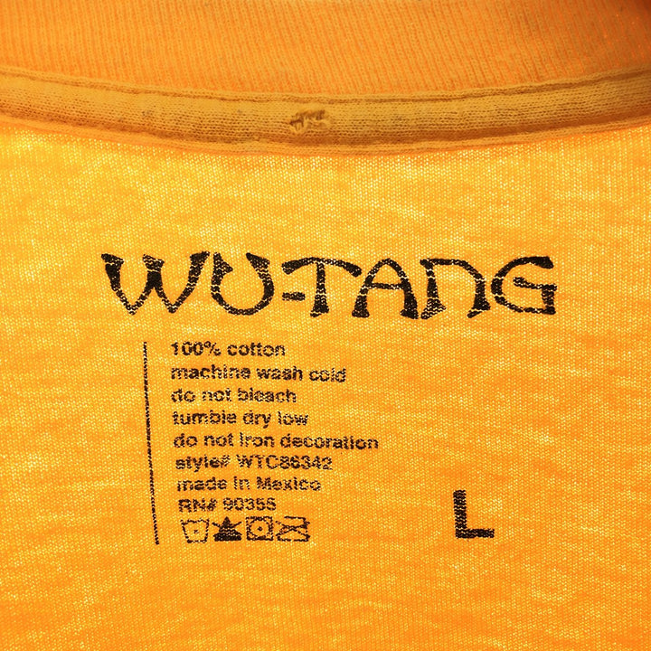 WU-TANG CLAN Long Sleeve T-Shirt Rap Tee Men's L cotton yellow type Vintage Second Hand