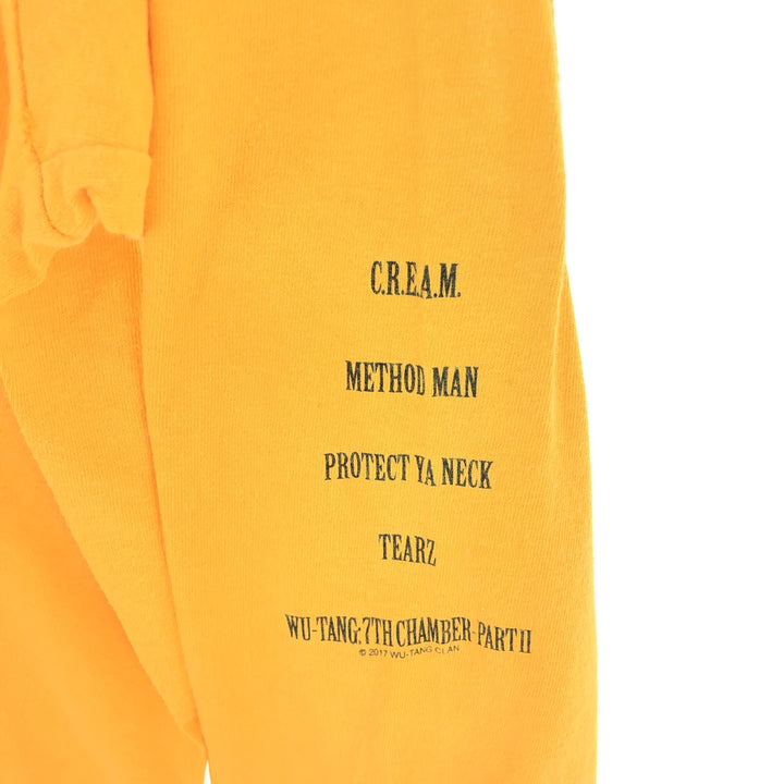 WU-TANG CLAN Long Sleeve T-Shirt Rap Tee Men's L cotton yellow type Vintage Second Hand