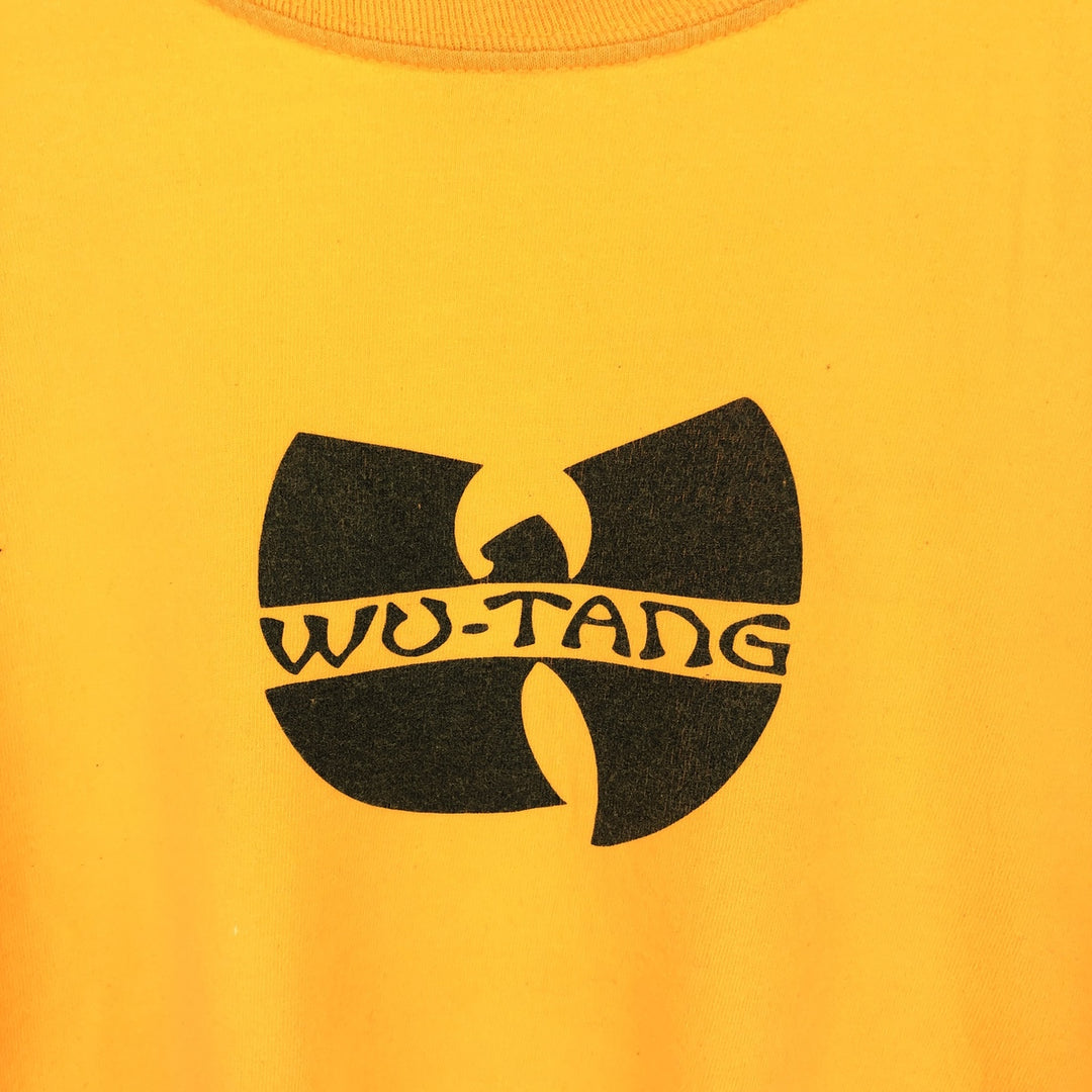 WU-TANG CLAN Long Sleeve T-Shirt Rap Tee Men's L cotton yellow type Vintage Second Hand
